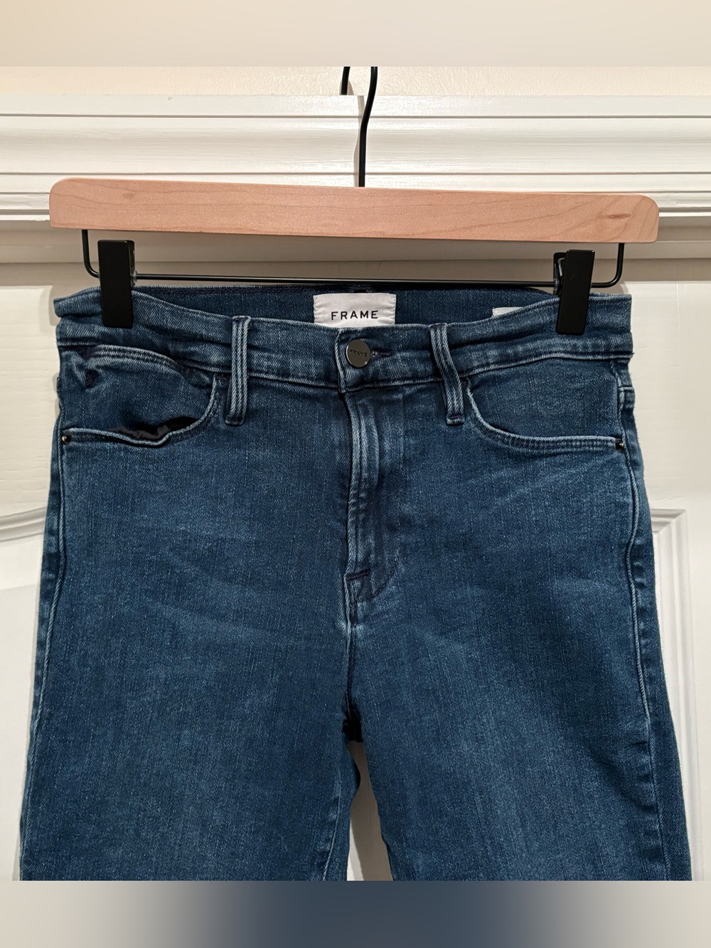 Women’s Frame Le High Skinny jeans w/raw hem size 27 - Picture 2 of 6